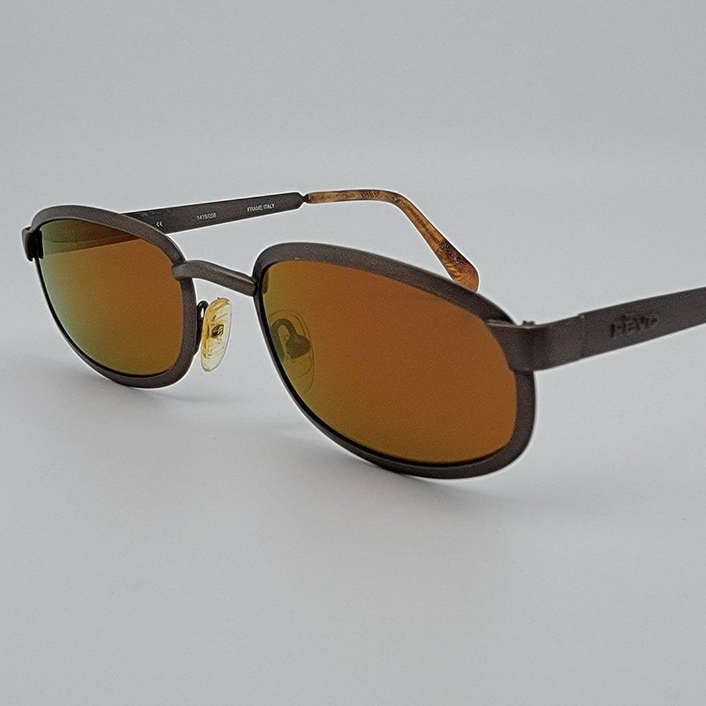 Revo 1416/058 City Brown Frame Purple Mirror Lens Sunglasses Italy 50mm RARE